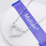 Heart Pendant CZ Bracelet for Girl Birthday or Wedding Anniversary