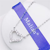 Heart Pendant CZ Bracelet for Girl Birthday or Wedding Anniversary