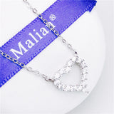 Heart Pendant CZ Bracelet for Girl Birthday or Wedding Anniversary