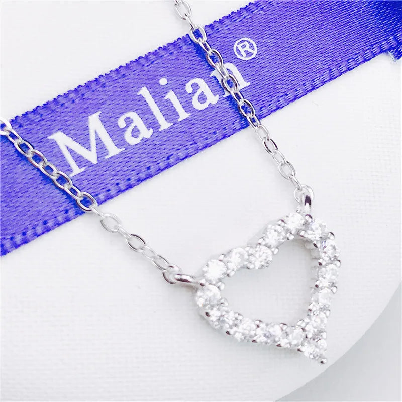 Heart Pendant CZ Bracelet for Girl Birthday or Wedding Anniversary