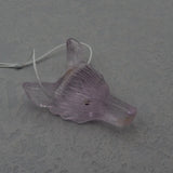 Amethyst Carved Wolf Head Pendant Beads