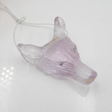 Amethyst Carved Wolf Head Pendant Beads