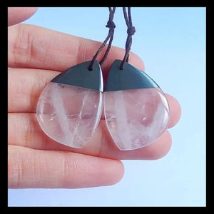 Rose Quartz Earrings, Natural Beads, Handmade DIY Jewelry