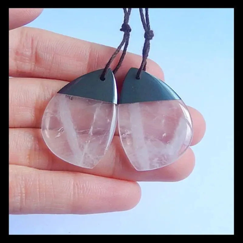 Rose Quartz Earrings, Natural Beads, Handmade DIY Jewelry