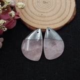 Rose Quartz Natural Earring Beads Handmade DIY Supply Jewelry