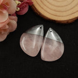 Rose Quartz Natural Earring Beads Handmade DIY Supply Jewelry