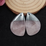Rose Quartz Natural Earring Beads Handmade DIY Supply Jewelry