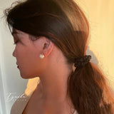 Pearl Shell Bead Earrings S925 Silver Plated Retro Female Earrings