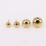 Semicircle Ear Studs Set of 3 Pairs, Office Casual Wear, 4-10mm Diameter, LH985