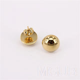 Semicircle Ear Studs Set of 3 Pairs, Office Casual Wear, 4-10mm Diameter, LH985