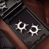 Pure 925 Sterling Silver Punk Nail Earrings