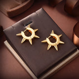 Pure 925 Sterling Silver Punk Nail Earrings