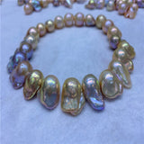 15-16mm Irregular Baroque Freshwater Pearls White/Pink/Purple