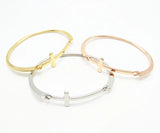 Copper Bracelets for Women and Men, Personality Cross Design
