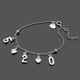 925 Sterling Silver Heart Anklet - Perfect Gift for Girlfriend