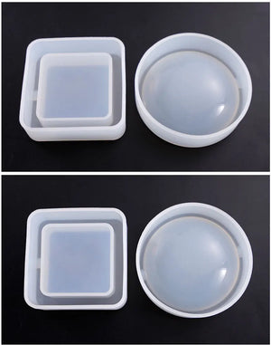 1PC Ashtray Dried Flower Resin Decorative Craft DIY Flower Pot Base Mold