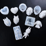 1PC Lion Wolf Head Heart Rabbit Silicone Cake Mold DIY Chocolate Baking Utensil