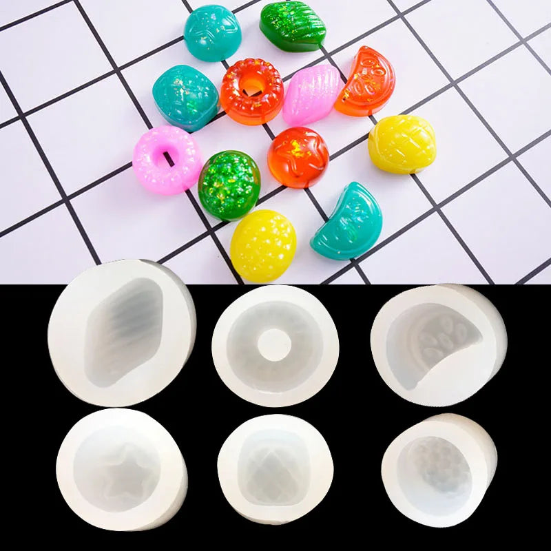 6pcs/Lot Bear Silicone Jewelry Mold Epoxy Resin Mold Pendant Craft Mold