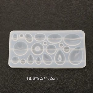 DIY Two Pendants Silicone UV Resin Jewelry Tools Dried Flower Molds