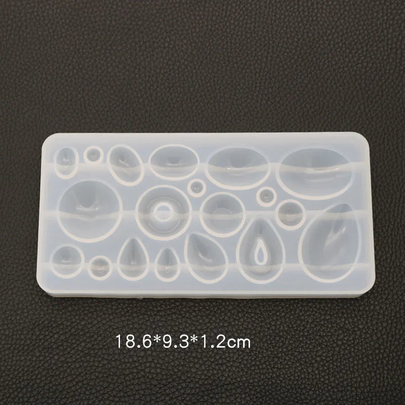 DIY Two Pendants Silicone UV Resin Jewelry Tools Dried Flower Molds