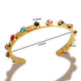 Colorful Bejeweled Bracelet Bangle Series Stainless Steel Waterproof Crystal