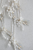 Opal Flower Hair Pins Silver Hairpins for Brides