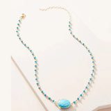 Porcelain Pink Crystal Necklace Charm Collier Bohemian Accessories