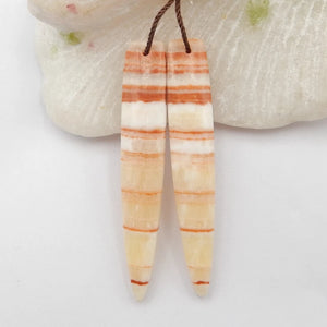 Pork Stone Gemstone Women Earrings - Charms Long Earrings Gift Gem 48x8x4mm