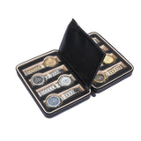 Portable Travel Watch Box PU Leather Zipper Storage Case Organizer