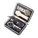 Portable Travel Watch Box PU Leather Zipper Storage Case Organizer