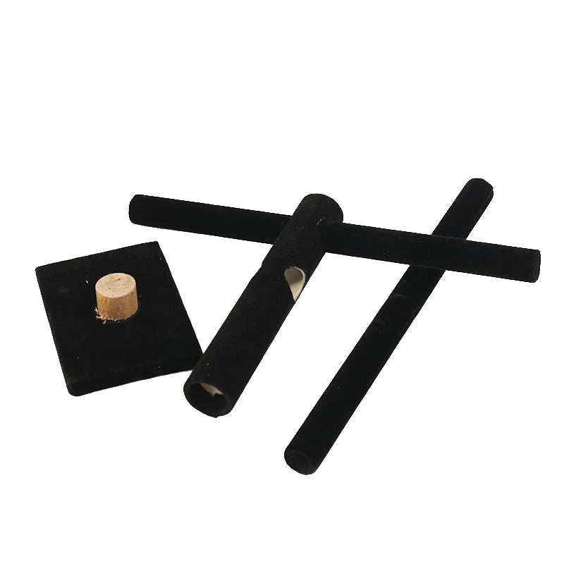 2 Layers Earring Jewelry Display Rack Velvet Bracelet Watch Storage Holder
