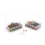 200pcs Glass Pearlized Head Pins Multicolor Sewing Pin DIY Sewing Crafts