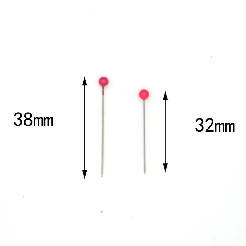200pcs Glass Pearlized Head Pins Multicolor Sewing Pin DIY Sewing Crafts