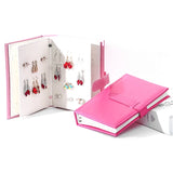 48 Holes Earrings Display Stand Leather Album Earring Holder Showcase
