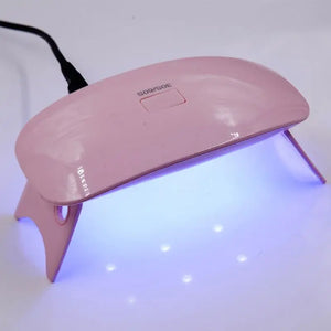 Portable 6W Mini UV Dryer for Nail Art Gel, USB Charge, 30s 60s Timer
