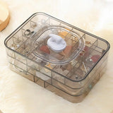 Acrylic Jewelry Storage Box Three Layers Clear Earring Container Necklace Case