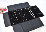 Velvet Jewelry Set Storage Roll Bag Necklace Rings Earrings Display Holder