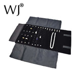 Velvet Jewelry Set Storage Roll Bag Necklace Rings Earrings Display Holder