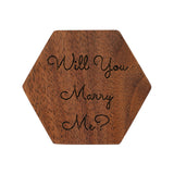 Vintage Walnut Jewelry Box for Wedding Engagement