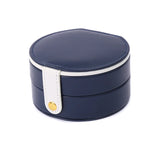 Portable Double Layer Round Jewelry Box Travel Small Storage Box