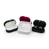 Portable Double Rings Box Wedding Engagement Ring Case Organizer for Women