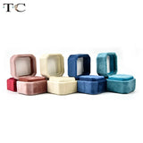 Double Rings Box Display Jewelry Gift Holder Wedding Engagement Ring