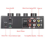 Portable Dual Mic Inputs Audio Sound Mixer For Amplifier & Microphone Karaoke