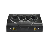 Portable Dual Mic Inputs Audio Sound Mixer For Amplifier & Microphone Karaoke