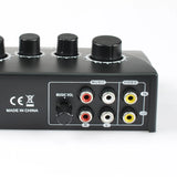 Portable Dual Mic Inputs Audio Sound Mixer For Amplifier & Microphone Karaoke