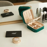 Flannel Jewelry Organizer Box Portable for Women