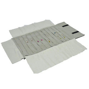 Portable Travel Jewelry Roll Bag for 60 Pairs of Earrings Display Case