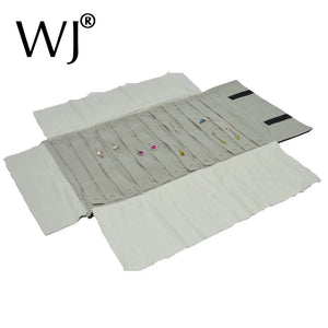 Portable Travel Jewelry Roll Bag for 60 Pairs of Earrings Display Case