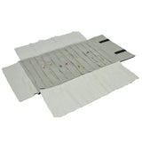 Portable Travel Jewelry Roll Bag for 60 Pairs of Earrings Display Case