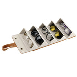 Portable Glasses Organizer 5 Slots Foldable Sunglasses Eyeglasses Travel Case